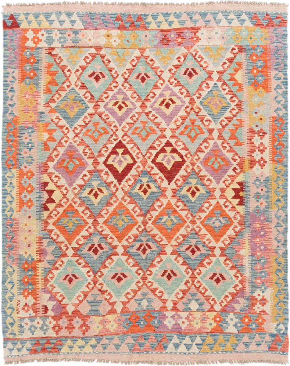 Tapete afegão Kilim Afegão 192x155 192x155, Tapete persa Tecido à mão