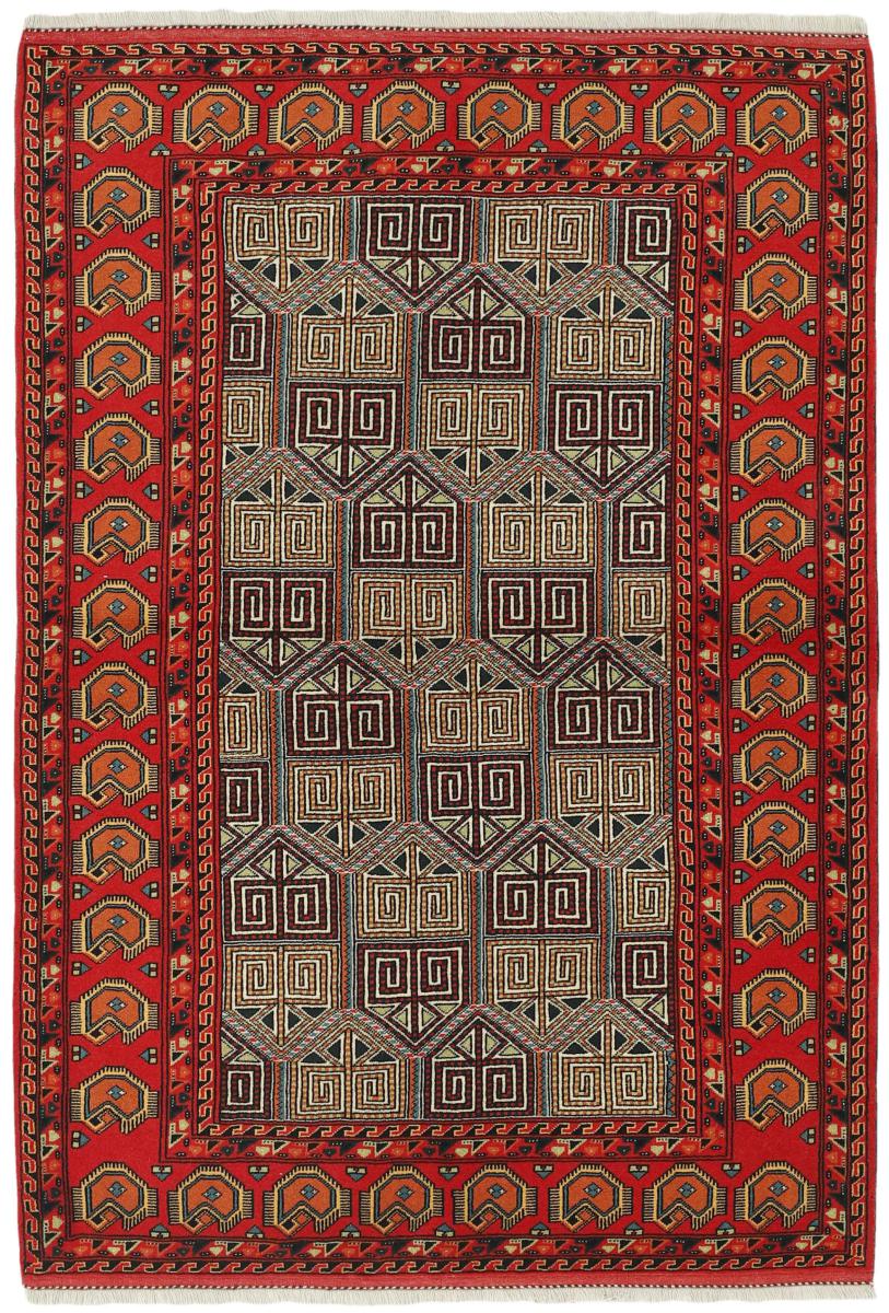 Persian Rug Turkaman 197x139 197x139, Persian Rug Knotted by hand