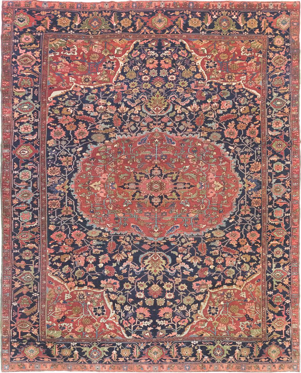 Persian Rug Heriz Serapi Antique 419x350 419x350, Persian Rug Knotted by hand