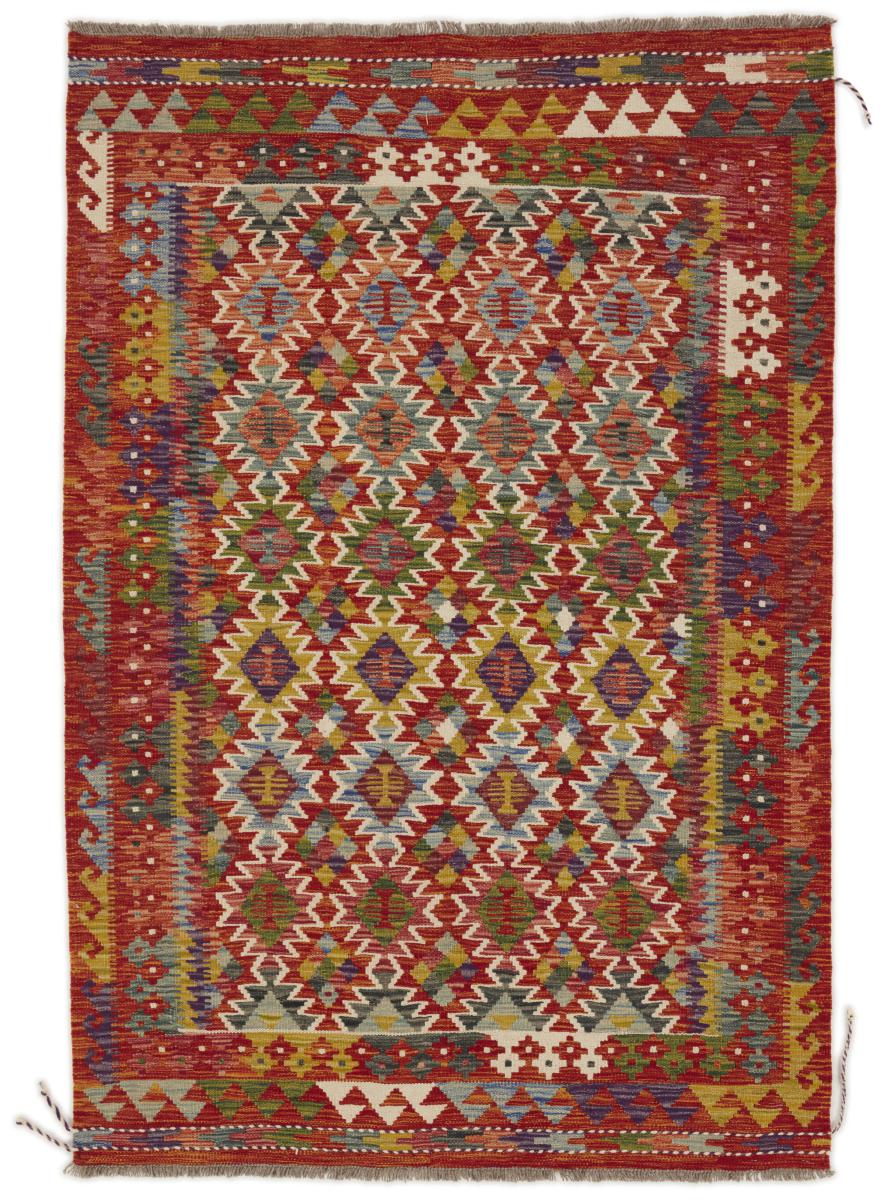 Tapete afegão Kilim Afegão 190x129 190x129, Tapete persa Tecido à mão