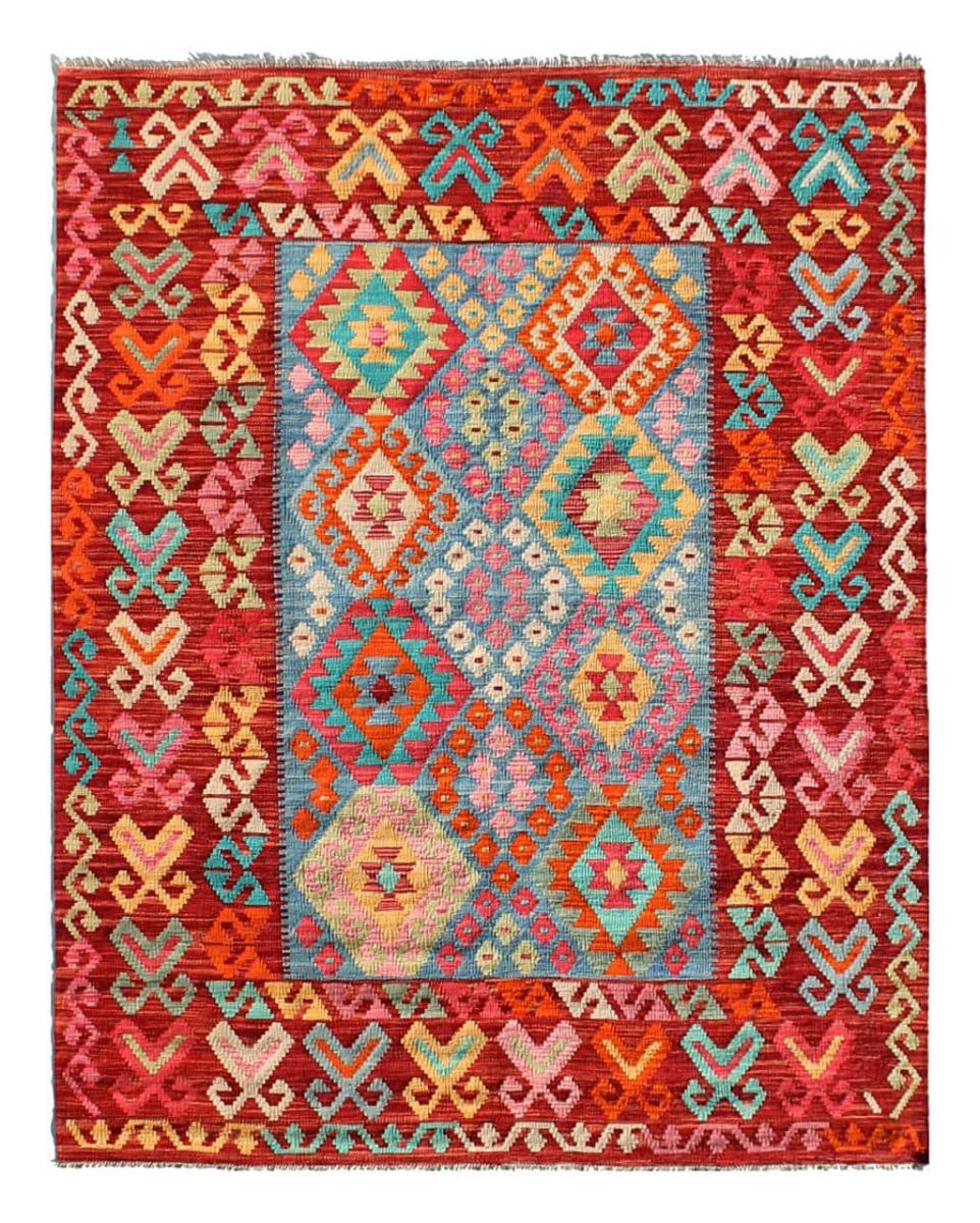 Afghan rug Kilim Afghan 8'0"x5'11" 8'0"x5'11", Persian Rug Woven by hand