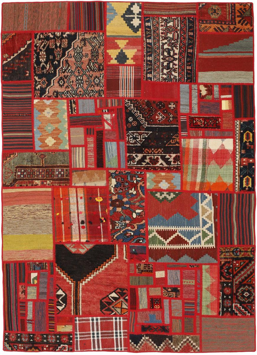 Tapete persa Kilim Patchwork 199x141 199x141, Tapete persa Tecido à mão