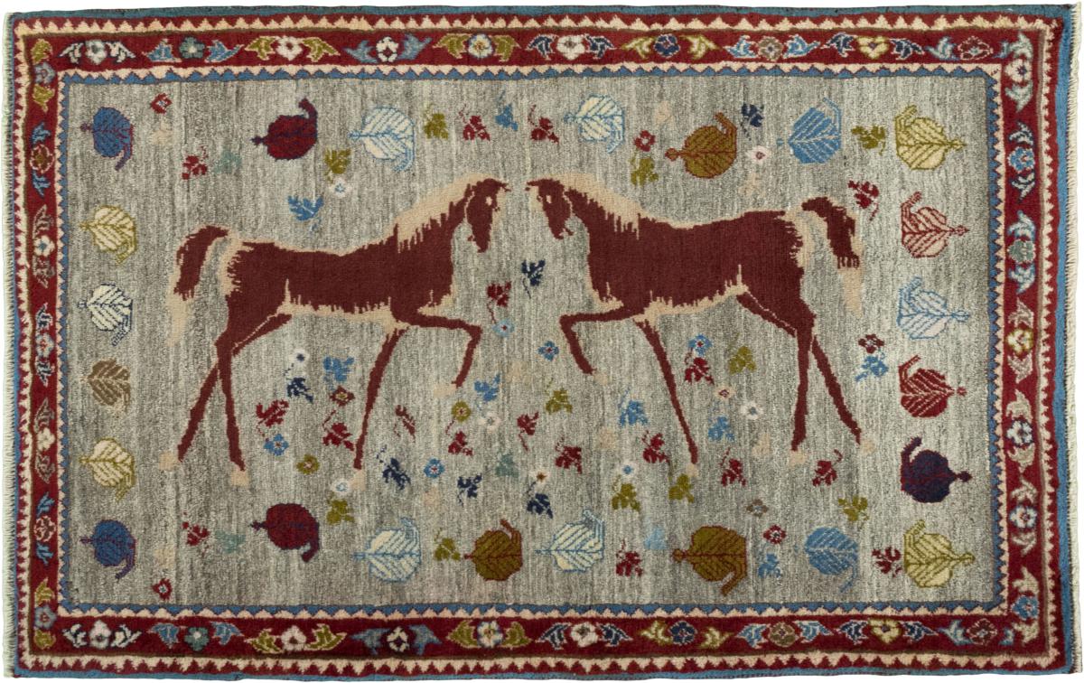 Tapis persan Persan Gabbeh Ghashghai 140x90 140x90, Tapis persan Noué à la main