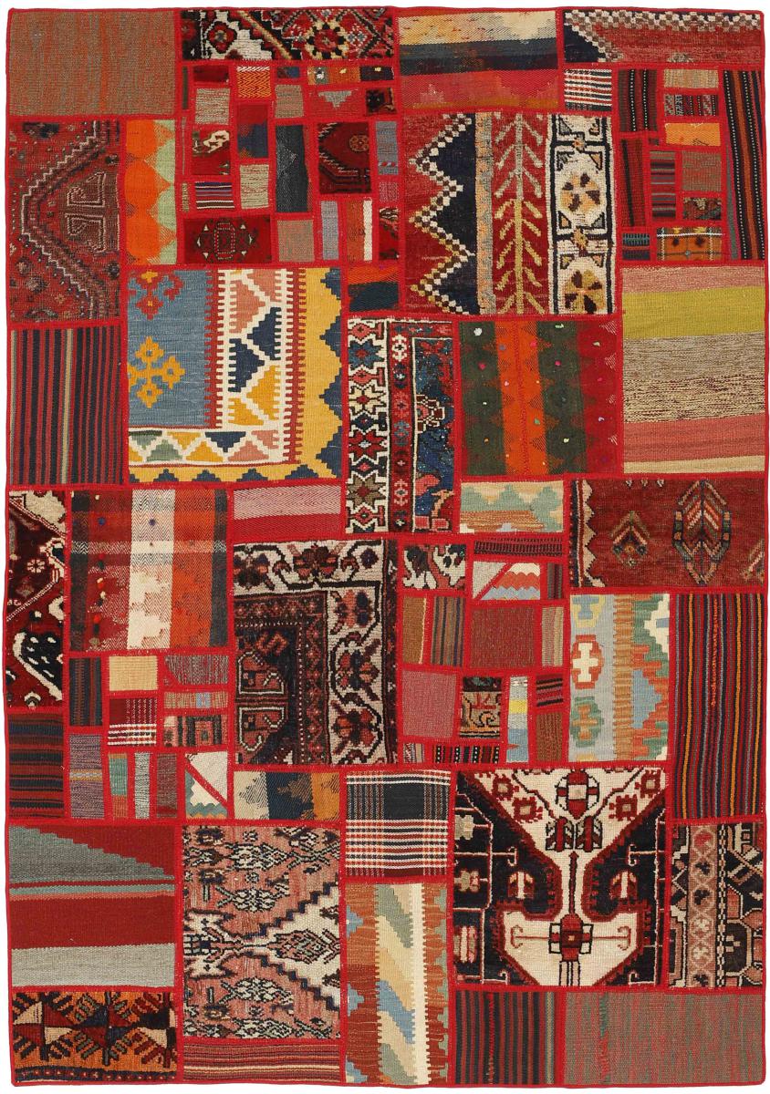 Tapete persa Kilim Patchwork 201x139 201x139, Tapete persa Tecido à mão