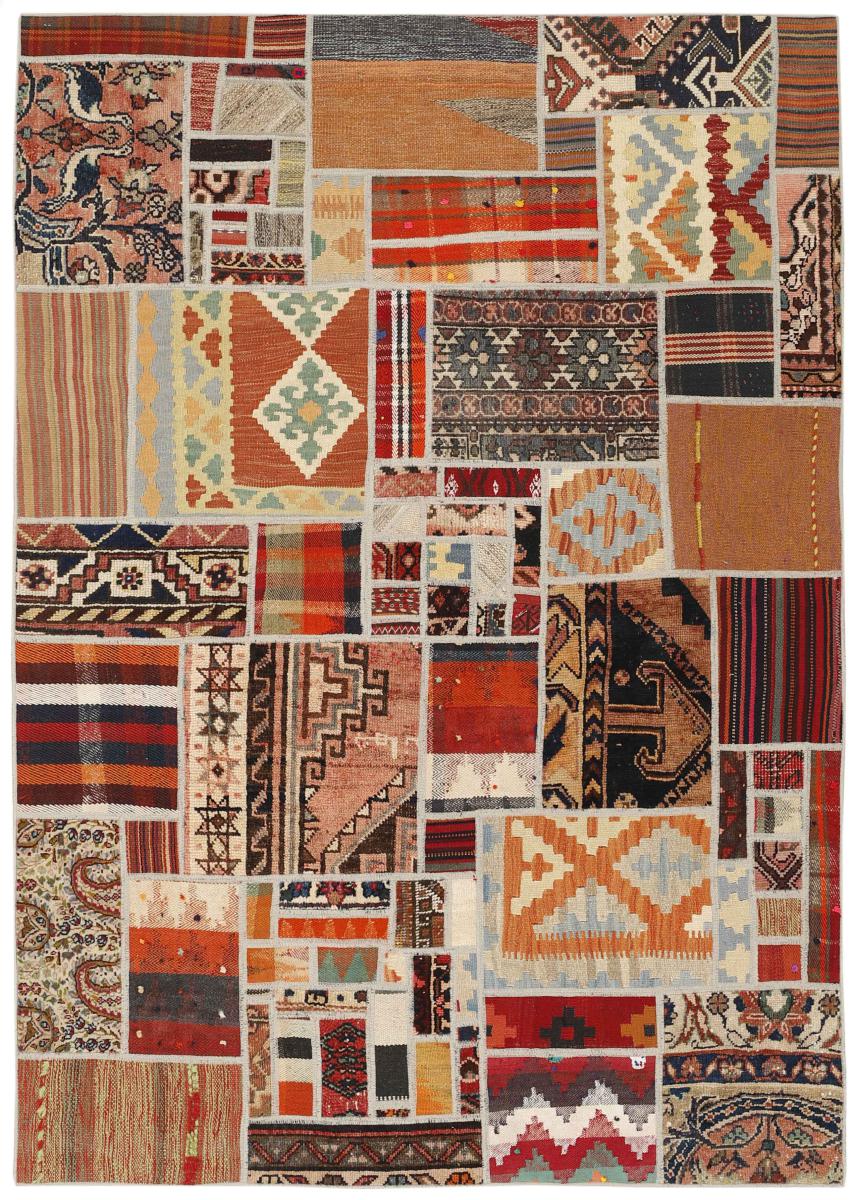 Tapete persa Kilim Patchwork 201x139 201x139, Tapete persa Tecido à mão