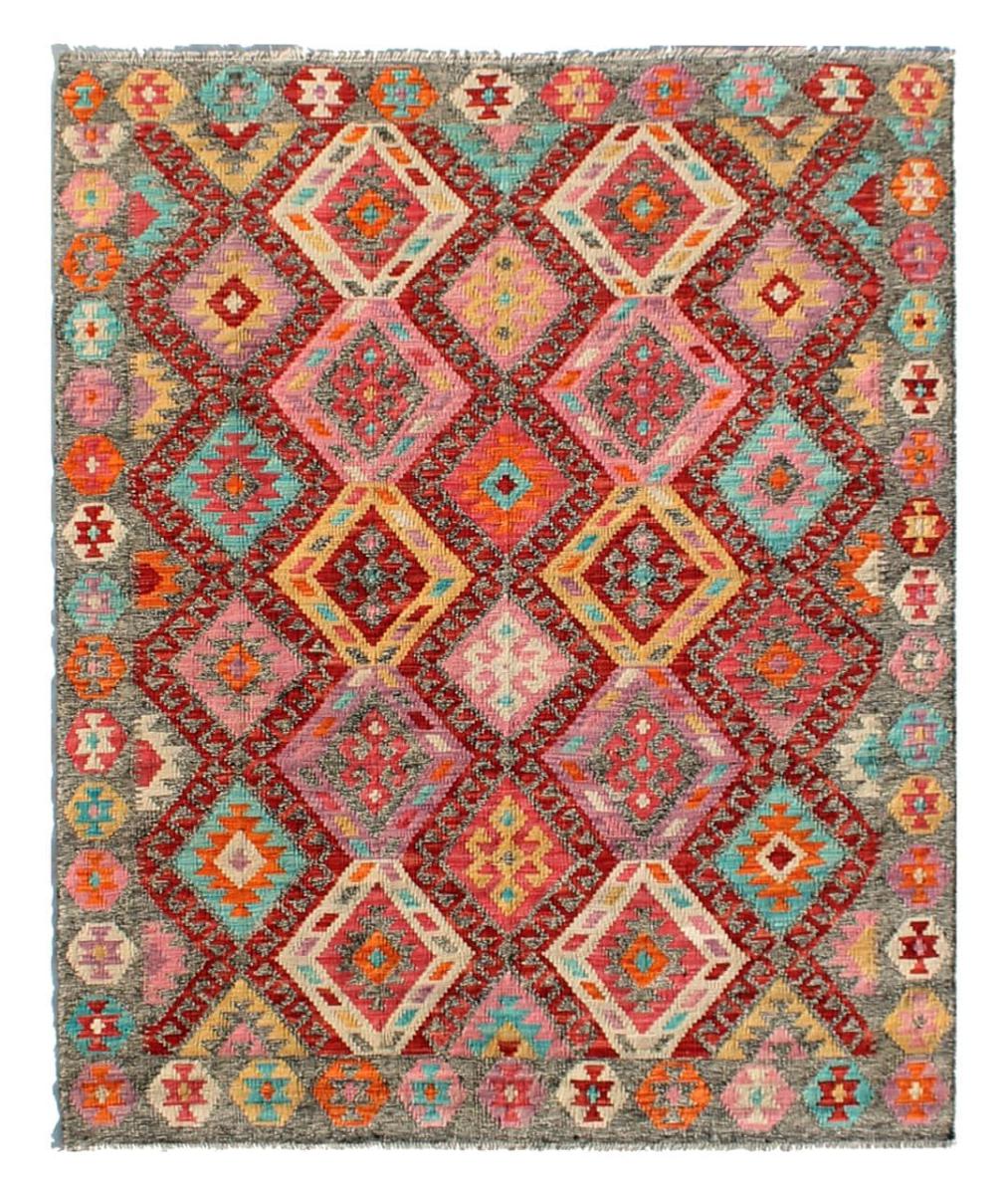 Afghan rug Kilim Afghan 7'9"x5'9" 7'9"x5'9", Persian Rug Woven by hand