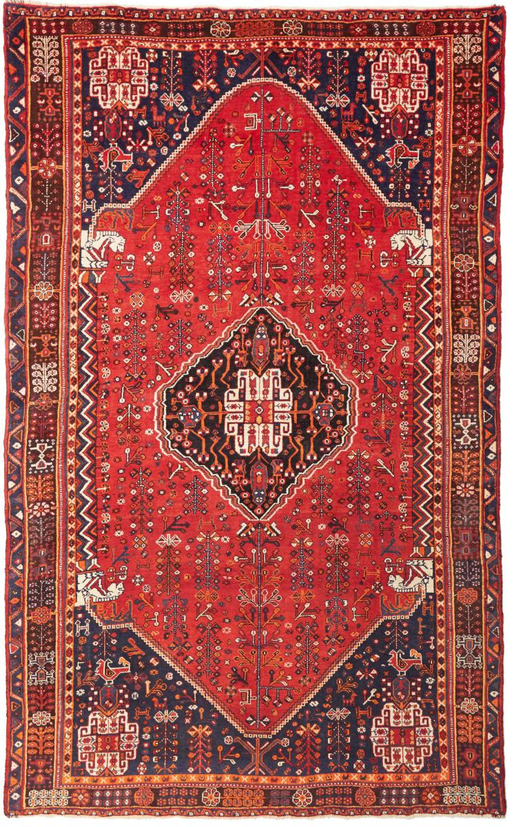 Persian Rug Shiraz 8'6"x5'3" 8'6"x5'3", Persian Rug Knotted by hand