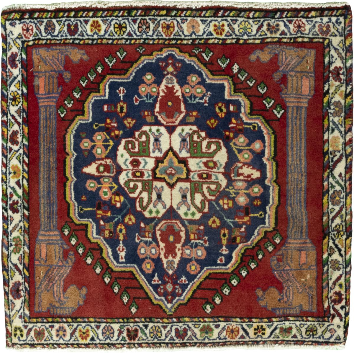 Persian Rug Shiraz 63x64 63x64, Persian Rug Knotted by hand