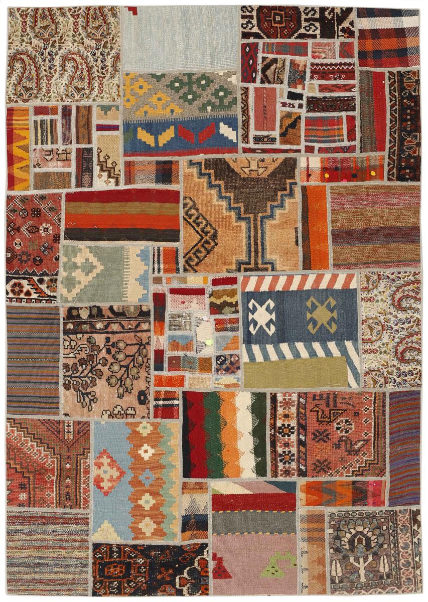 Tapete persa Kilim Patchwork 199x139 199x139, Tapete persa Tecido à mão