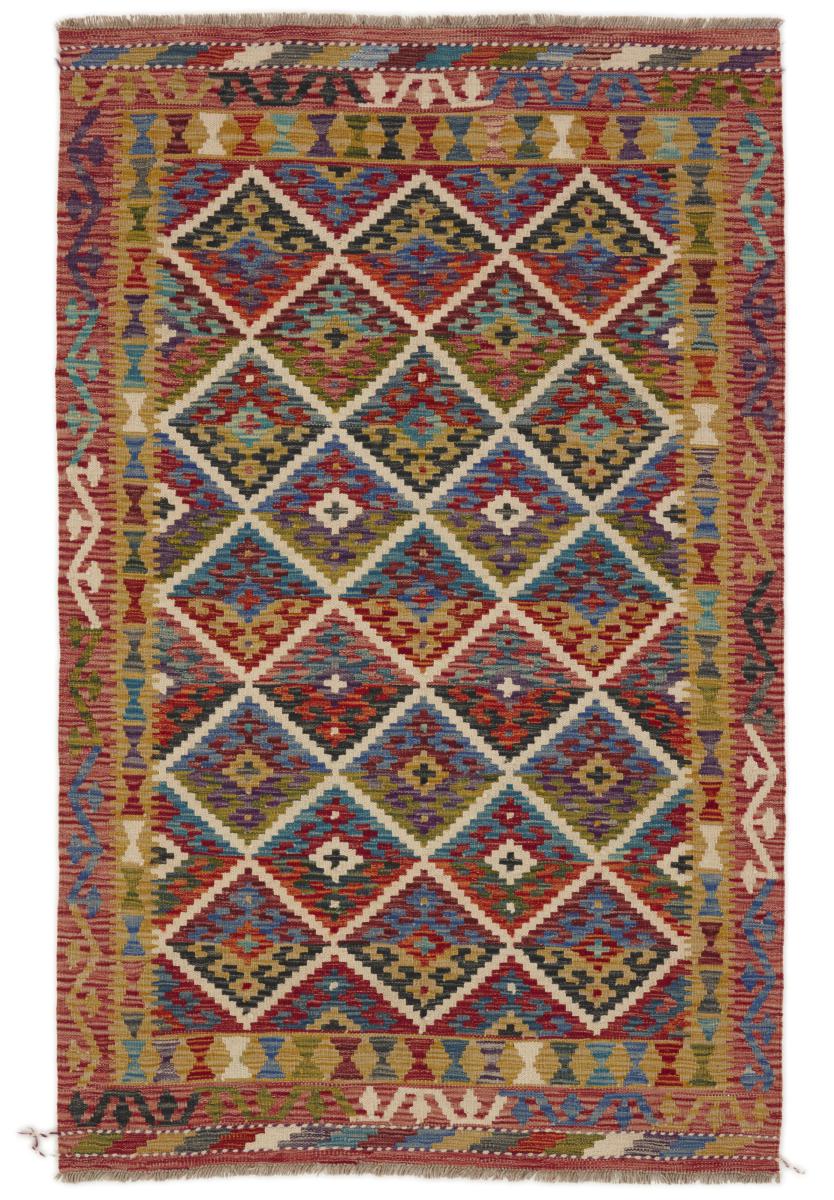 Tapete afegão Kilim Afegão 194x122 194x122, Tapete persa Tecido à mão