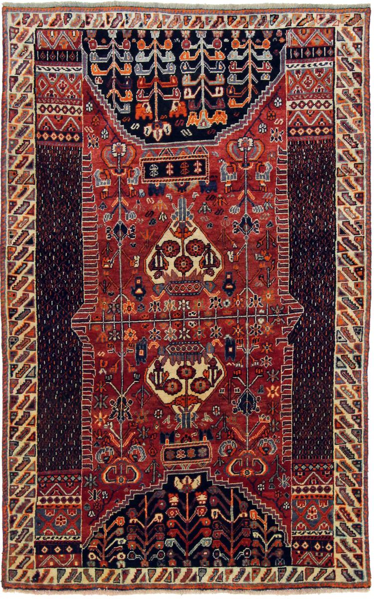 Tapete persa Ghashghai 215x128 215x128, Tapete persa Atado à mão