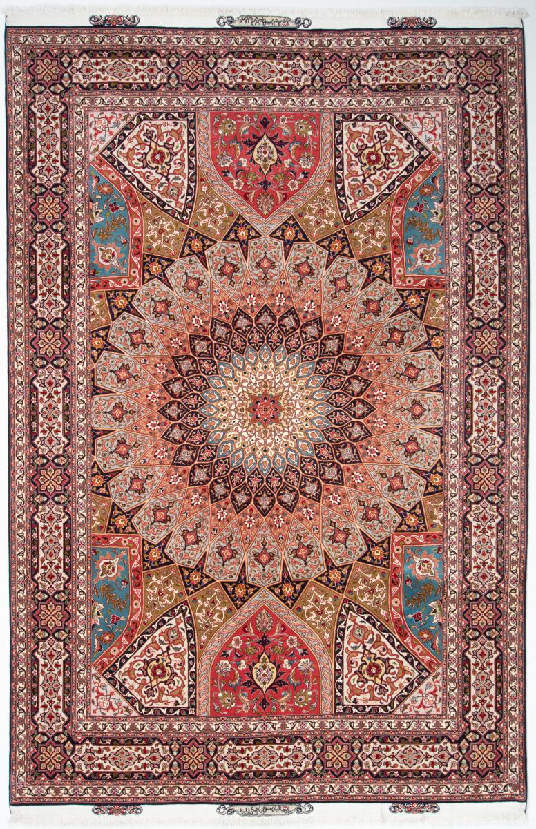 Tapete persa Tabriz 50Raj 308x203 308x203, Tapete persa Atado à mão