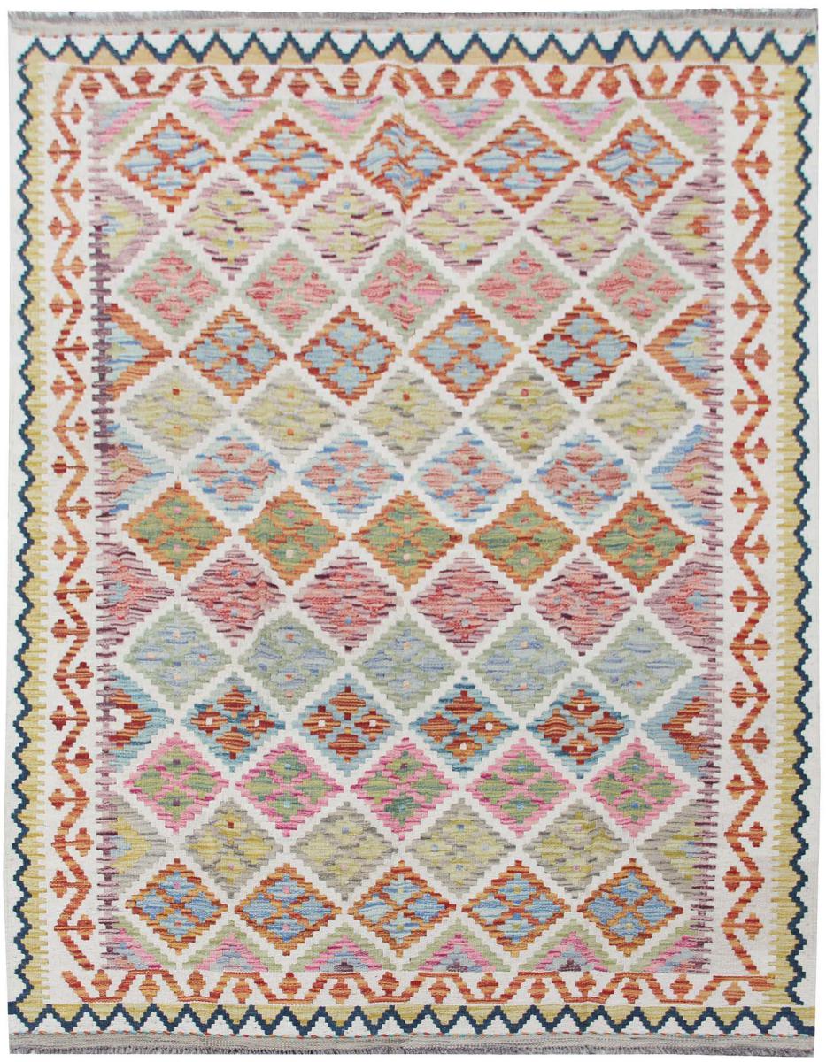 Tapete afegão Kilim Afegão 199x155 199x155, Tapete persa Tecido à mão