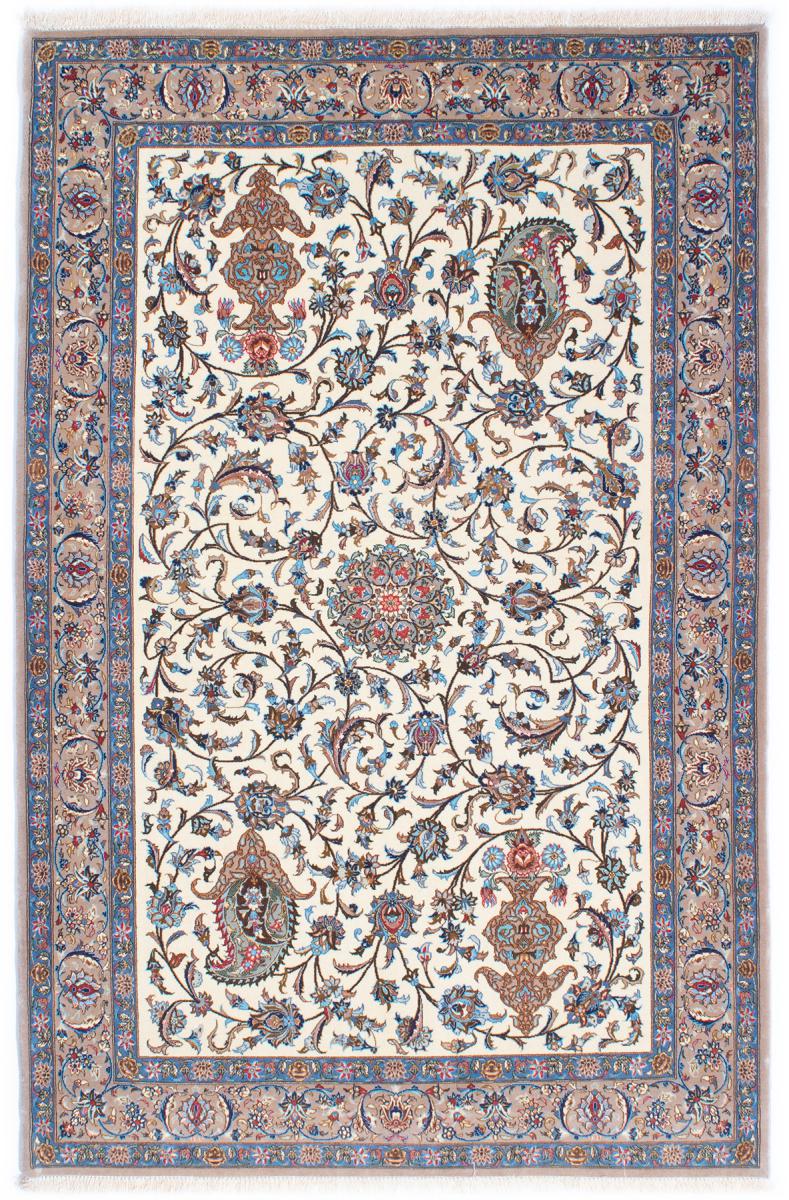 Perzsa szőnyeg Iszfahán Selyemfonal 6'10"x4'4" 6'10"x4'4", Perzsa szőnyeg Kézzel csomózva
