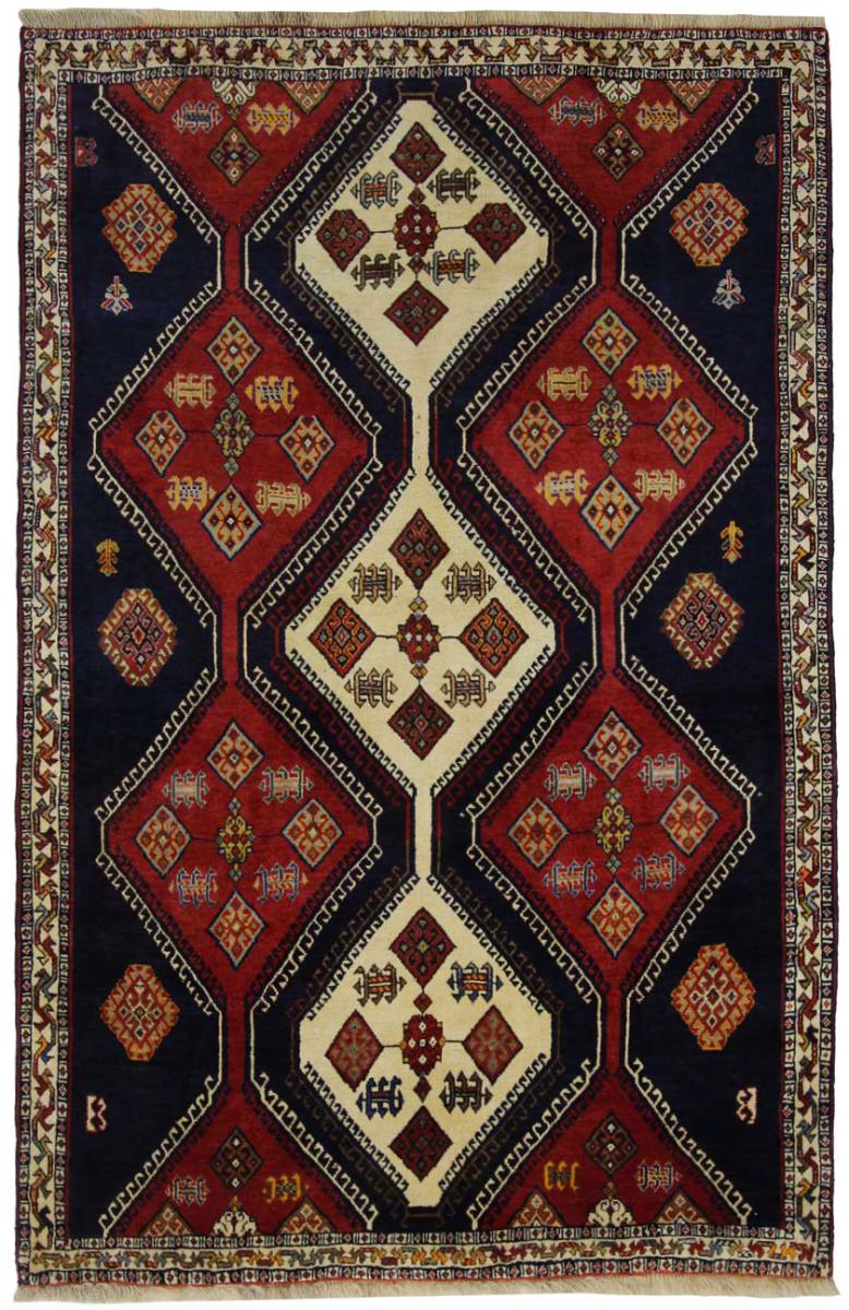 Alfombra persa Ghashghai 189x124 189x124, Alfombra persa Anudado a mano