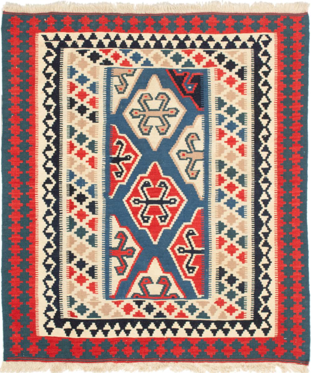 Perzsa szőnyeg Kilim Fars 4'2"x3'7" 4'2"x3'7", Perzsa szőnyeg szőttesek