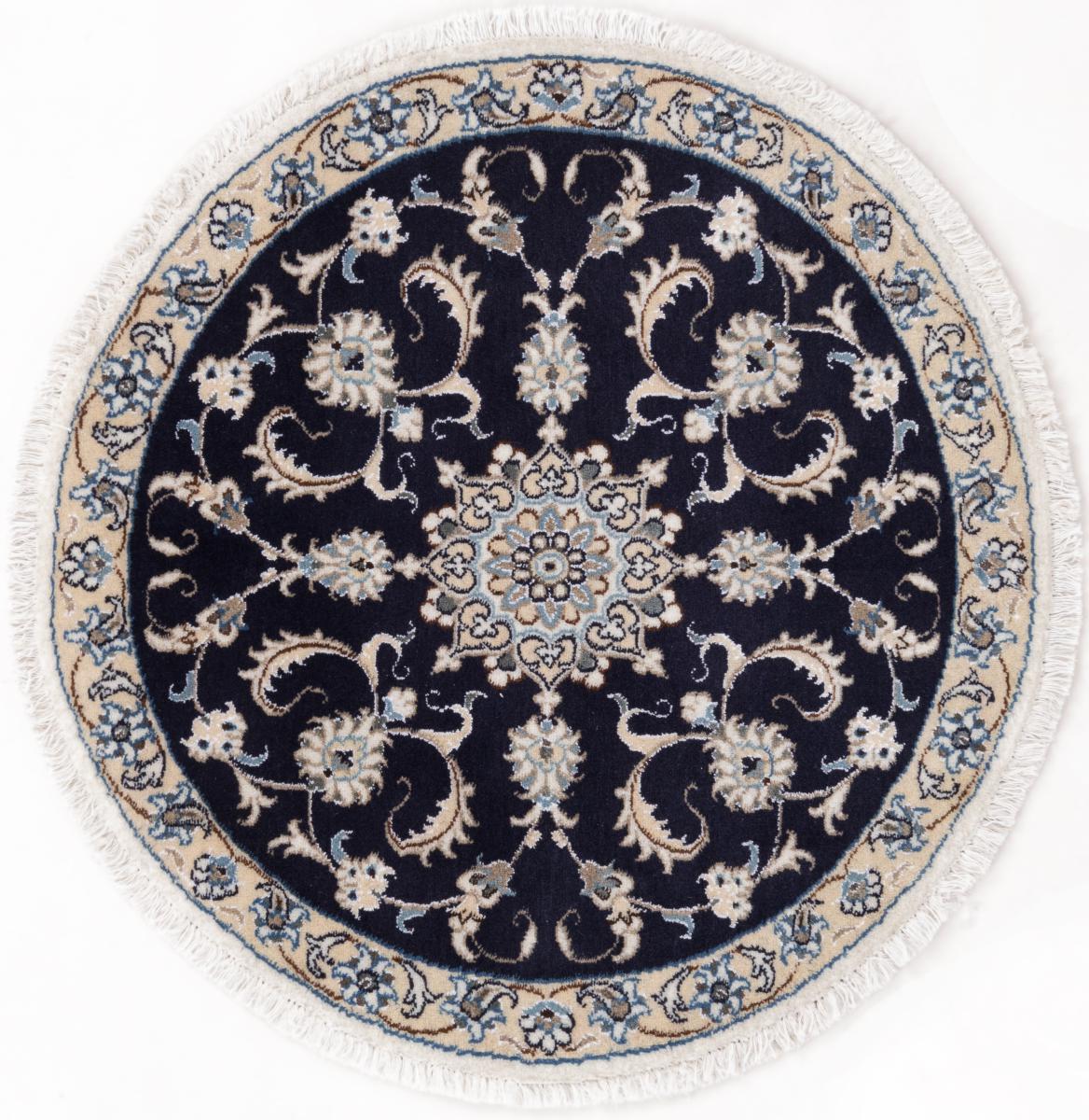 Tapis persan Naïn 101x99 101x99, Tapis persan Noué à la main