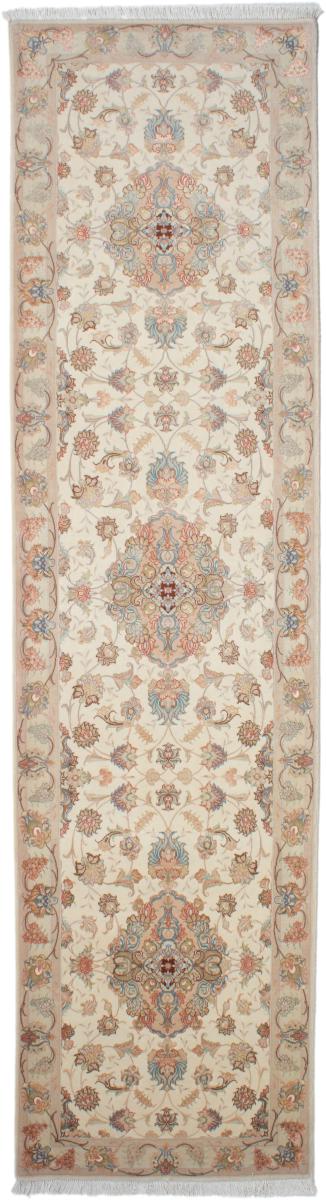 Persian Rug Tabriz 50Raj 10'10"x2'9" 10'10"x2'9", Persian Rug Knotted by hand