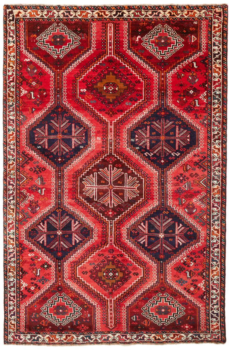 Persian Rug Shiraz 7'11"x5'2" 7'11"x5'2", Persian Rug Knotted by hand