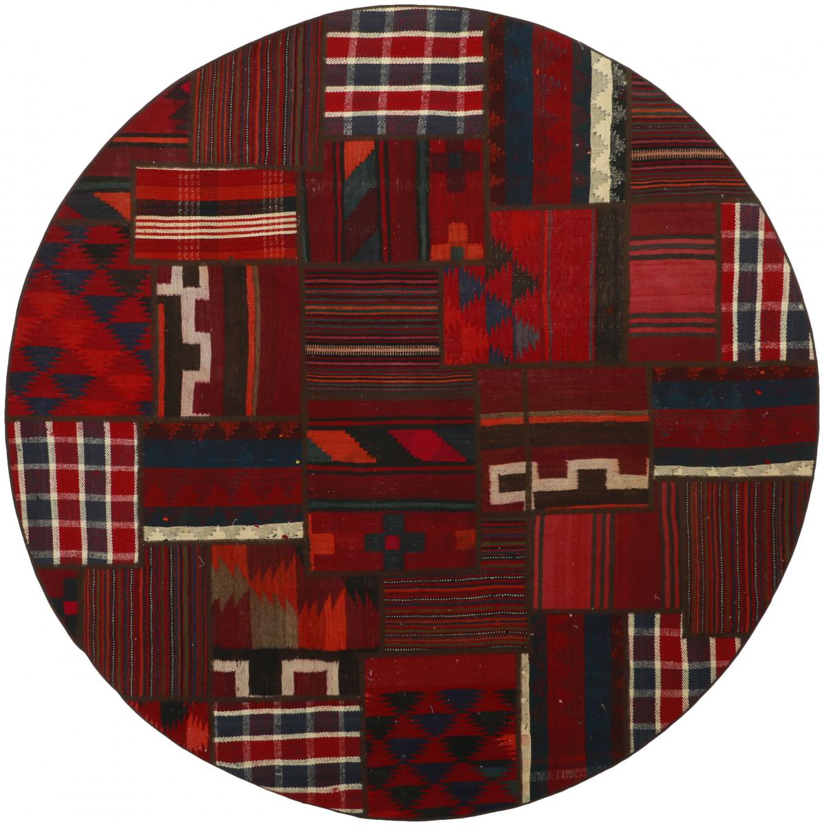 Tapis persan Kilim Patchwork 199x199 199x199, Tapis persan Tissé à la main