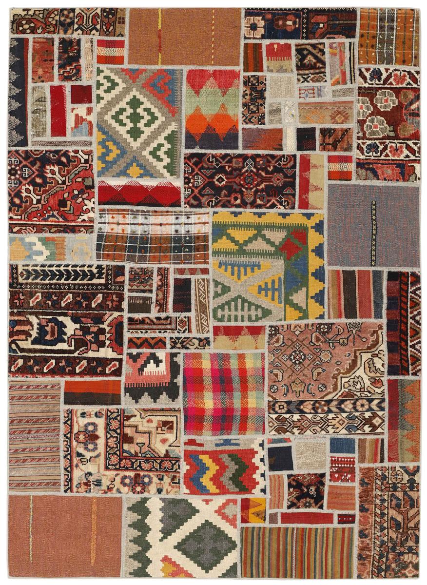 Tapete persa Kilim Patchwork 201x139 201x139, Tapete persa Tecido à mão