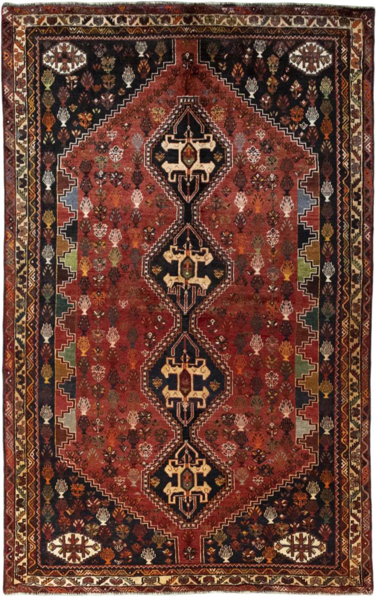 Tapis persan Shiraz 282x174 282x174, Tapis persan Noué à la main