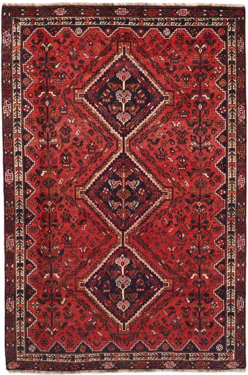 Persisk tæppe Shiraz 287x191 287x191, Persisk tæppe Knyttet i hånden