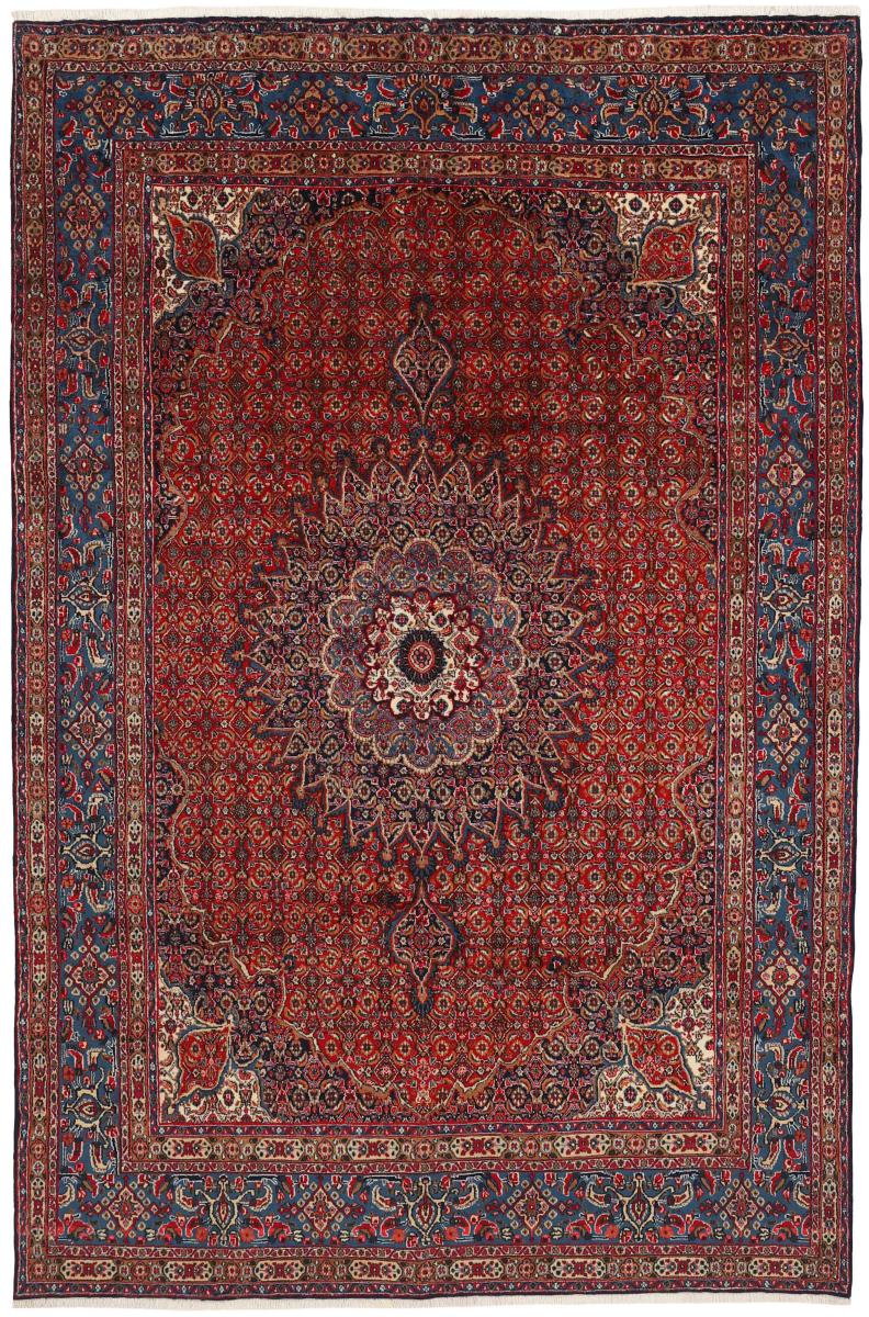 Persian Rug Moud Mahi 10'0"x6'7" 10'0"x6'7", Persian Rug Knotted by hand