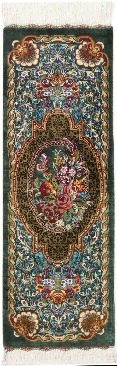 Persian Rug Qum Silk 90x25 90x25, Persian Rug Knotted by hand