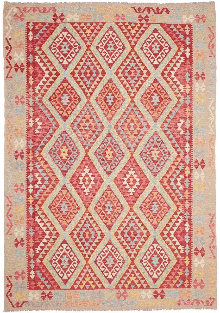 Afghanischer Teppich Kelim Afghan 9'9"x6'9" 9'9"x6'9", Perserteppich Handgewebt