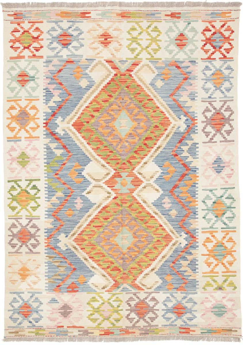 Afghansk tæppe Kelim Afghan 205x146 205x146, Persisk tæppe Håndvævet