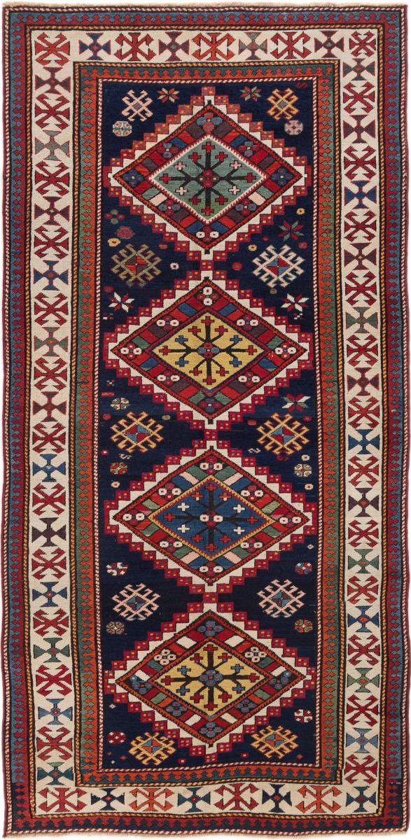 Russischer Teppich Kazak Alt 236x115 236x115, Perserteppich Handgeknüpft