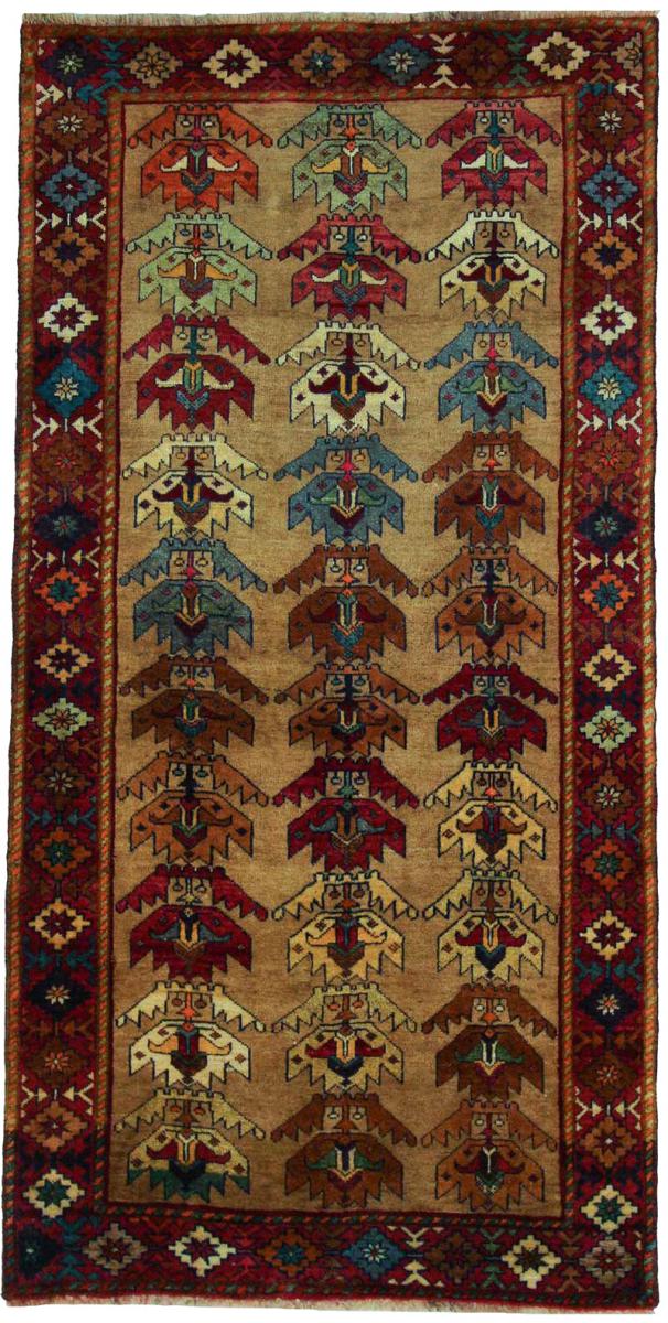 Persisk tæppe Shiraz 204x102 204x102, Persisk tæppe Knyttet i hånden