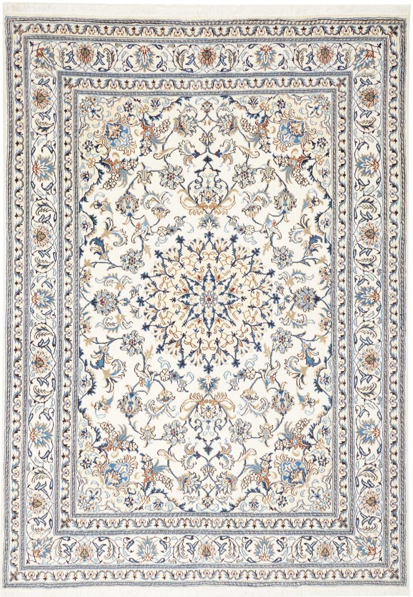 Persian Rug Nain 7'8"x5'6" 7'8"x5'6", Persian Rug Knotted by hand