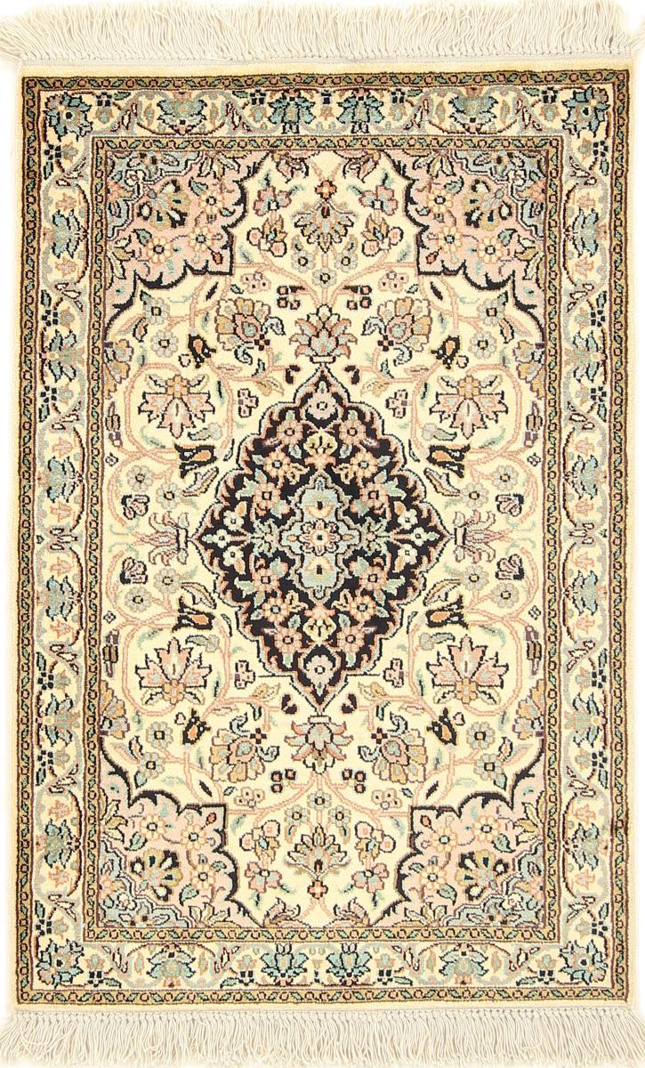 Indischer Teppich Kaschmir Seide 94x62 94x62, Perserteppich Handgeknüpft