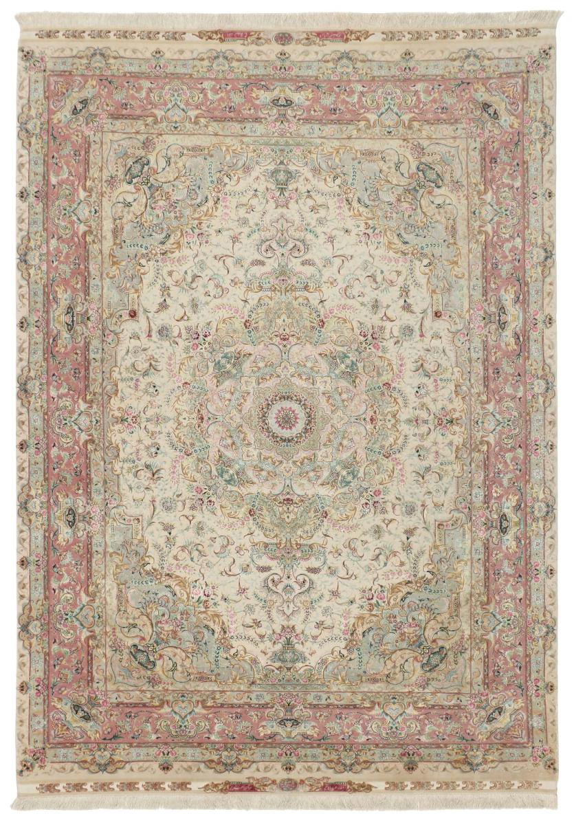 Persisk matta Tabriz 70Raj Silkesvarp 218x156 218x156, Persisk matta Knuten för hand