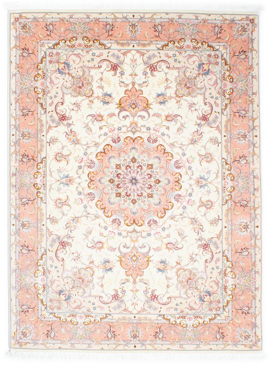 Tapete persa Tabriz 50Raj Fio de Seda 204x152 204x152, Tapete persa Atado à mão