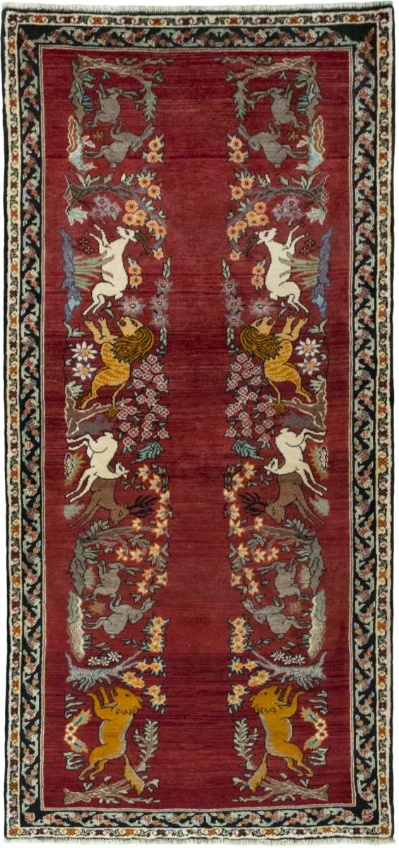 Tapis persan Persan Gabbeh Ancien 257x119 257x119, Tapis persan Noué à la main