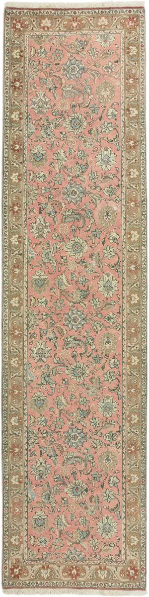  ペルシャ絨毯 タブリーズ Semi アンティーク 371x93 371x93,  ペルシャ絨毯 手織り