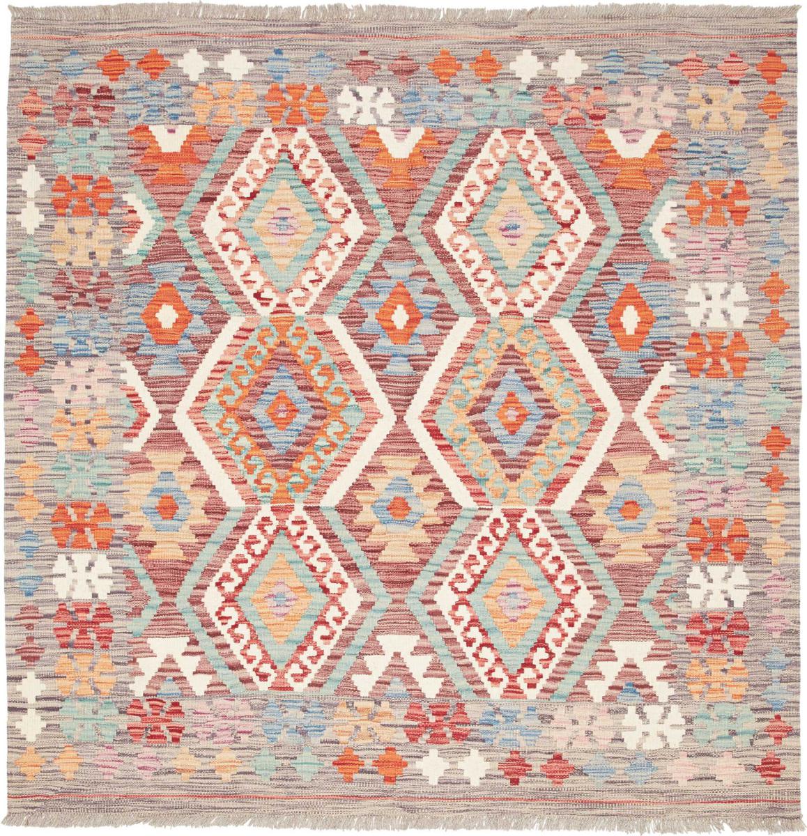 Afghaans tapijt Kilim Afghan 148x146 148x146, Perzisch tapijt Handgeweven