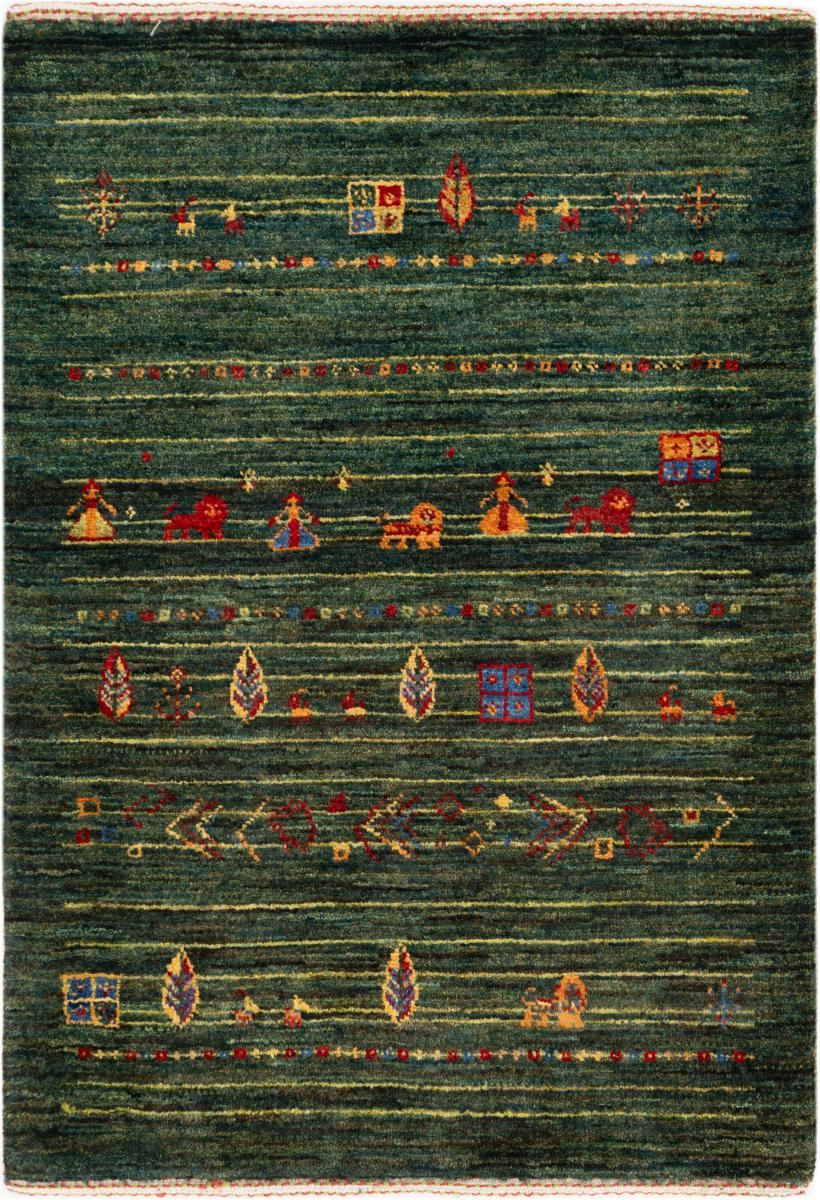 Tapis persan Persan Gabbeh Loribaft Atelier 89x66 89x66, Tapis persan Noué à la main