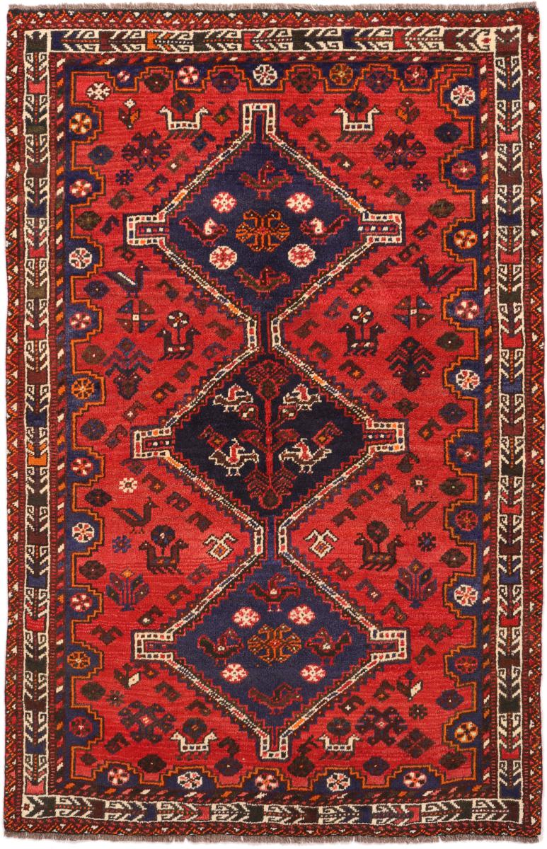 Persisk tæppe Shiraz 245x156 245x156, Persisk tæppe Knyttet i hånden