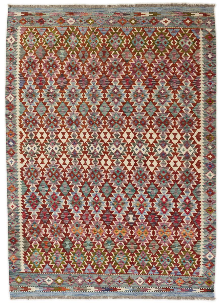 Afghan rug Kilim Afghan 7'11"x5'9" 7'11"x5'9", Persian Rug Woven by hand