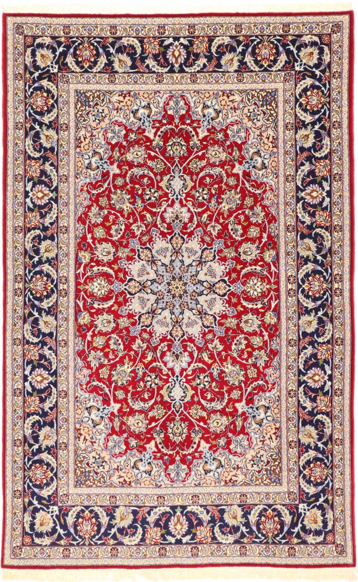 Perzsa szőnyeg Iszfahán Selyemfonal 7'8"x4'11" 7'8"x4'11", Perzsa szőnyeg Kézzel csomózva