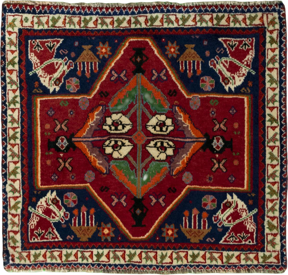 Persian Rug Shiraz 59x63 59x63, Persian Rug Knotted by hand