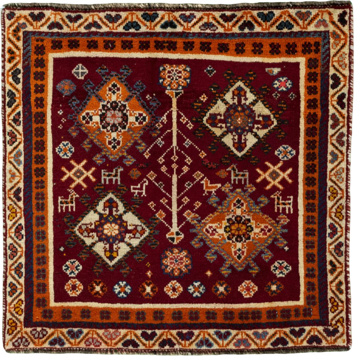 Persian Rug Shiraz 63x62 63x62, Persian Rug Knotted by hand