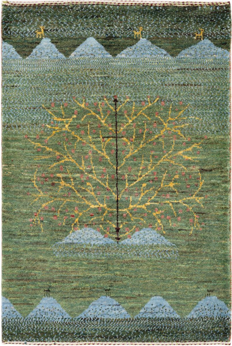 Tapis persan Persan Gabbeh Loribaft Atelier 90x62 90x62, Tapis persan Noué à la main