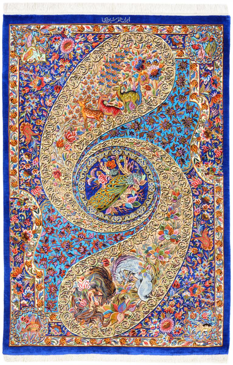 Persisk teppe Ghom Silke 115x78 115x78, Persisk teppe Knyttet for hånd