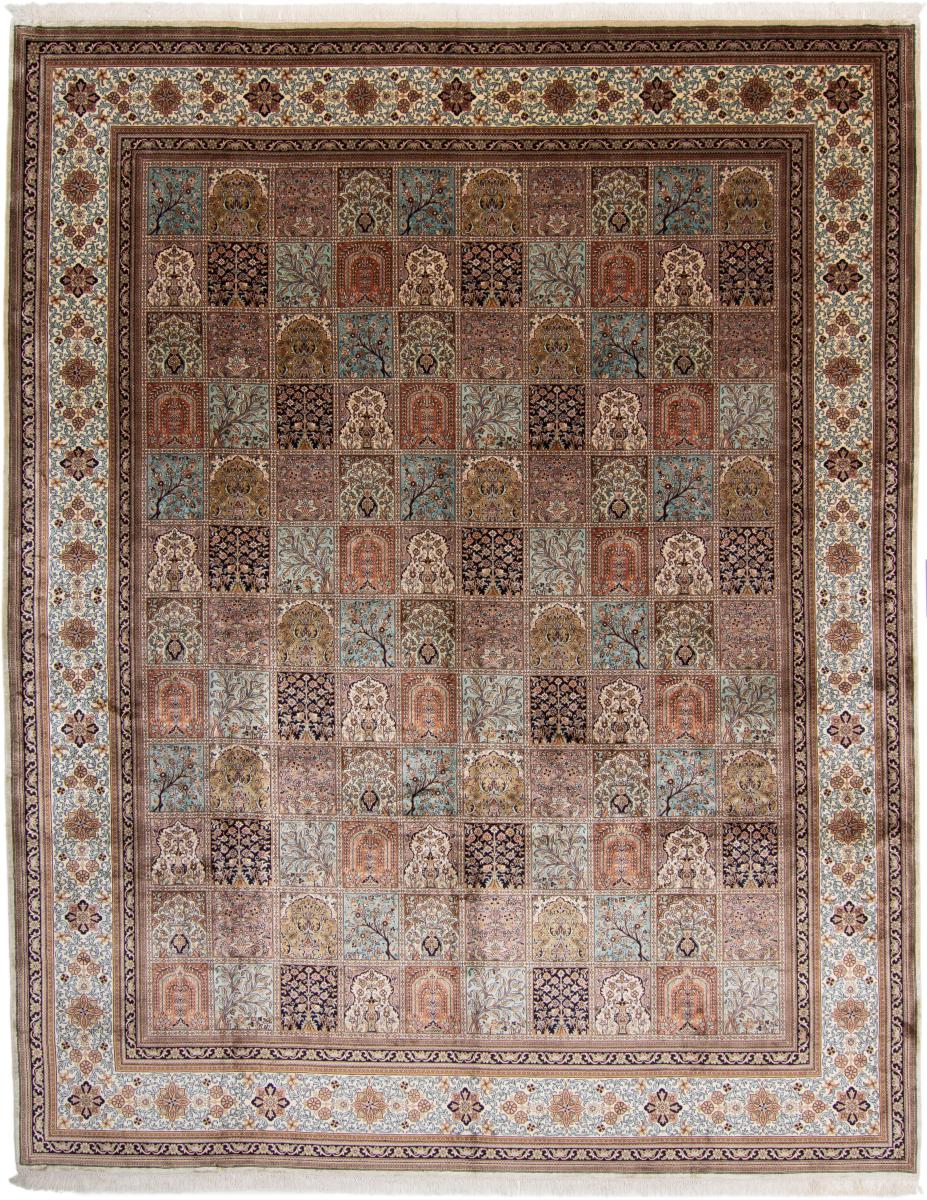 Tappeto indiano Cachemire di Seta 387x304 387x304, Tappeto persiano Annodato a mano