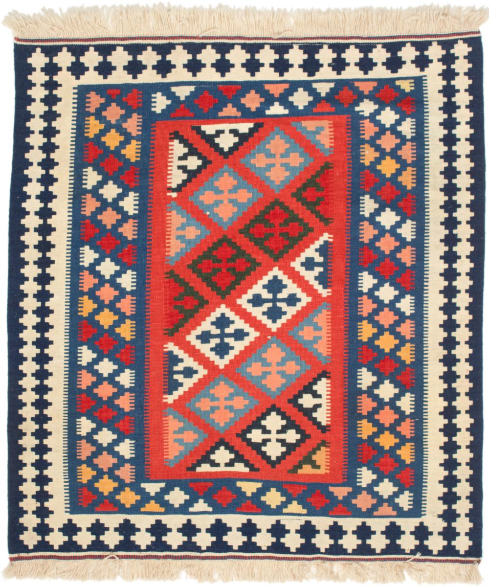 Tapete persa Kilim Fars 3'5"x3'5" 3'5"x3'5", Tapete persa Tecido à mão